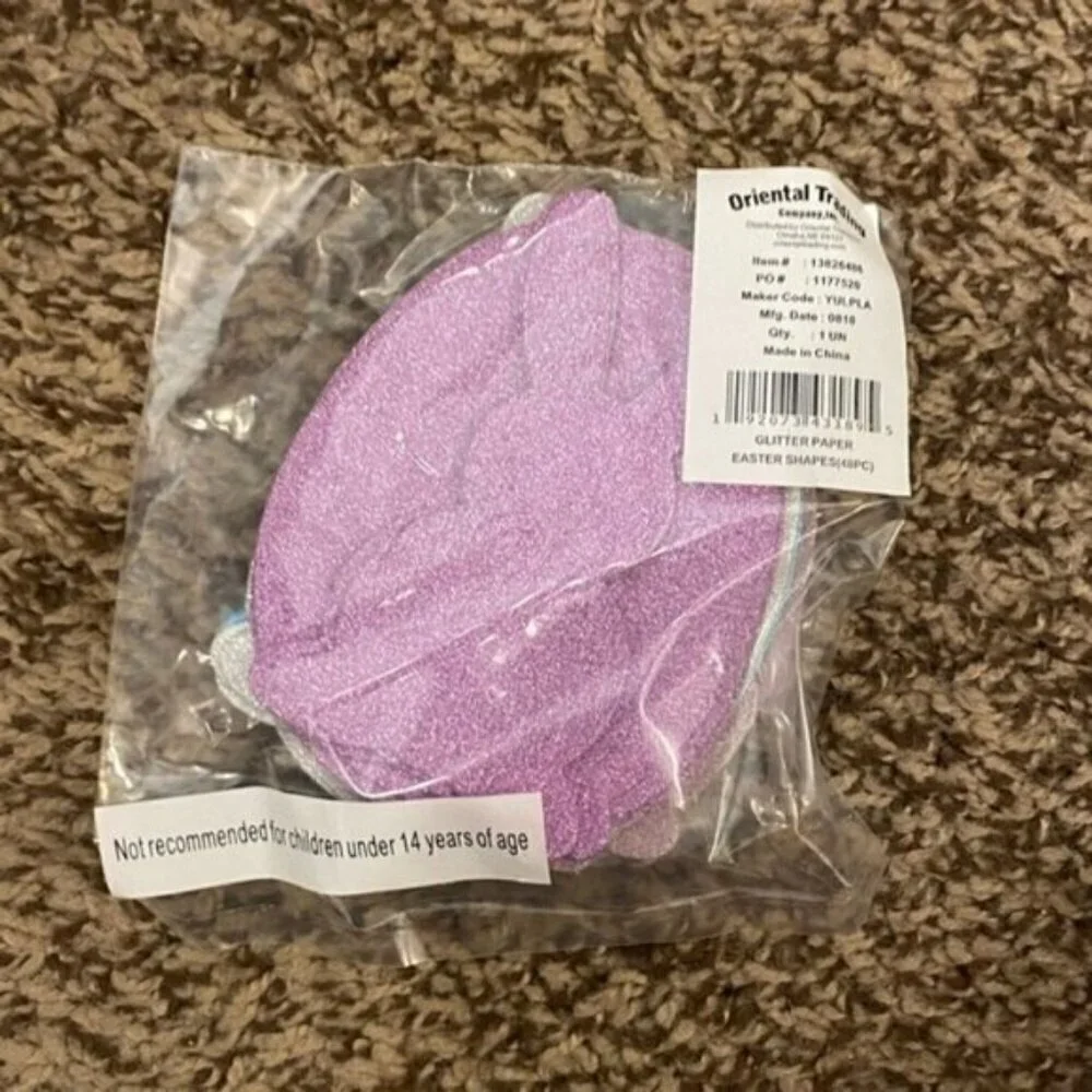 Easter Glitter Shapes 48 Pack